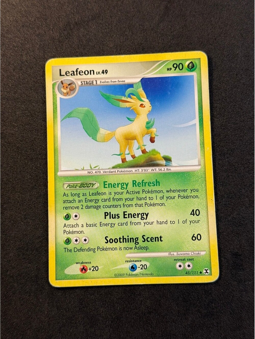 Leafeon 45/111 Diamond & Pearl Rare LP Pokémon Card Rising Rivals
